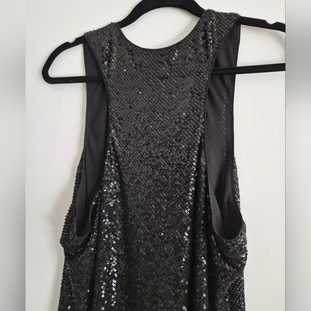 Banana Republic Black Sequin Midi Dress - Picture 3 of 4